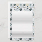 Celestial Moon Stationery Collection Briefpapier (Vorne/Hinten)