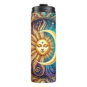 Celestial Moon Sun Elegant wwwwwwwwwwwwwwwwwwwwww Thermosbecher