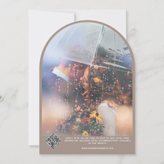 Celestial Moon & Sun Monogram Wappen UAWG QR Code Einladung (Rückseite)