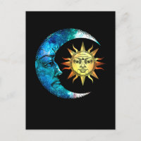 Celestial Moon Sun Spiritualität Luna Art
