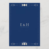 Celestial moon sun stars constellations wedding einladung (Rückseite)