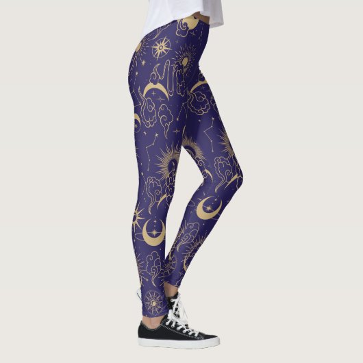 Celestial Moon & Sun Theme Leggings (Rechts)