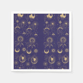 Celestial Moon & Sun Theme Serviette (Vorderseite)