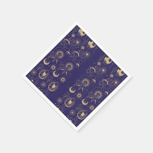 Celestial Moon & Sun Theme Serviette (Ecke)