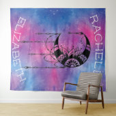 Celestial Moon Tapestry Wandteppich (Beispiel (Horizontal))