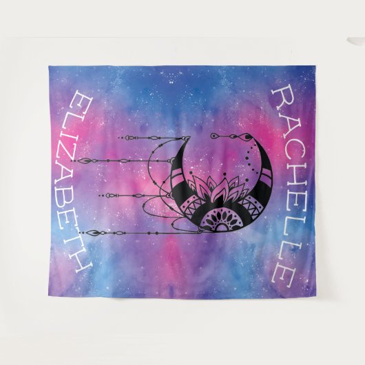 Celestial Moon Tapestry Wandteppich (Vorderseite (Horizontal))