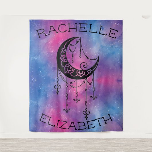 Celestial Moon Tapestry Wandteppich (Vorderseite)
