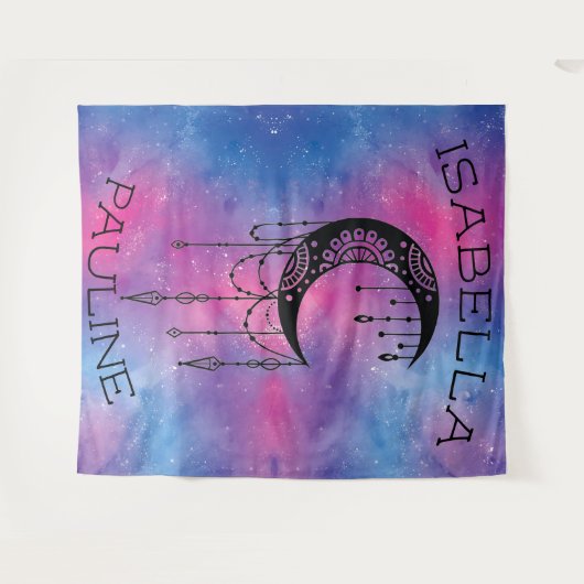 Celestial Moon Tapestry Wandteppich (Vorderseite (Horizontal))