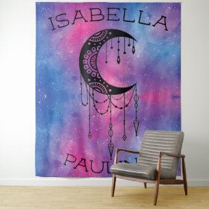 Celestial Moon Tapestry Wandteppich