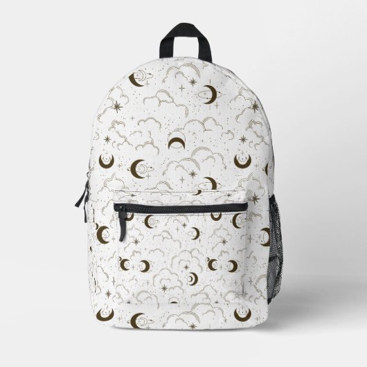 Celestial Moon Theme Bedruckter Rucksack (Vorderseite)