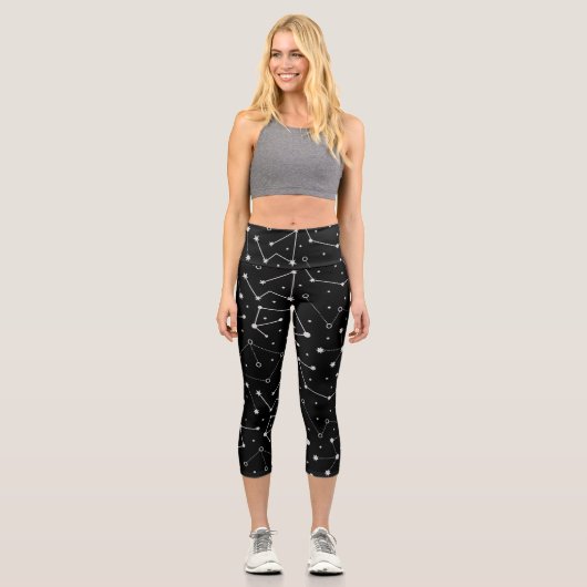 Celestial Moon Theme Capri Leggings (Vorderseite)