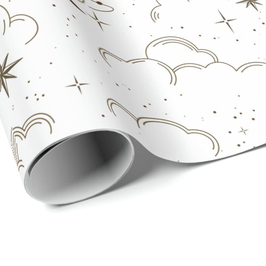 Celestial Moon Theme Geschenkpapier (Rolleneckpunkt)