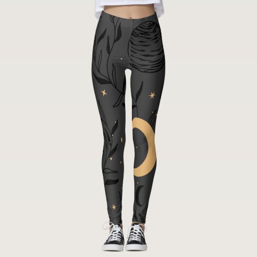 Celestial Moon Theme Leggings (Vorderseite)