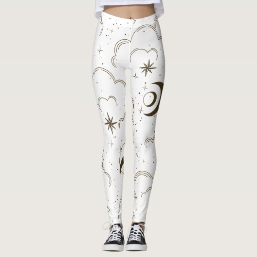 Celestial Moon Theme Leggings (Vorderseite)