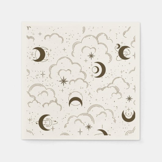 Celestial Moon Theme Serviette (Vorderseite)