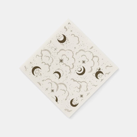 Celestial Moon Theme Serviette (Ecke)