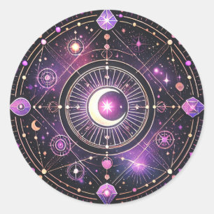 Celestial Moon und Gemstone Sticker   mystisch