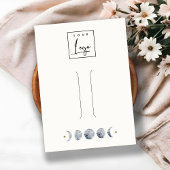 Celestial Moon Watercolor Hairpin Display Logo Visitenkarte