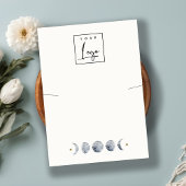 Celestial Moon Watercolor Necklace Display Logo Visitenkarte