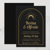 Celestial Moon Wedding Invite Einladung (Vorne/Hinten)