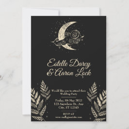 Celestial Moon Wedding Invite Einladung