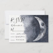 Celestial Moon Wedding Response Cards UAWG RSVP Karte (Vorderseite)