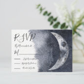 Celestial Moon Wedding Response Cards UAWG RSVP Karte (Stehend Vorderseite)