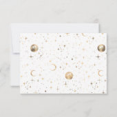 Celestial Moon White und Gold Save the Date (Rückseite)