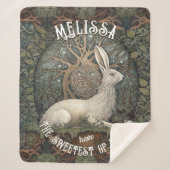 Celestial Moonlight and Celtic Hare Nature Lovers Sherpadecke (Vorderseite)