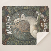 Celestial Moonlight and Celtic Hare Nature Lovers Sherpadecke (Vorderseite (Horizontal))