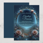 Celestial Moonlit Valley Ethereal Portal Wedding Einladung (Vorne/Hinten)