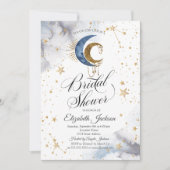 Celestial Moons, Stars Bridal Dusche Einladung (Vorderseite)
