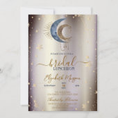 Celestial Moons,Stars Magical Bridal Luncheon Einladung (Vorderseite)