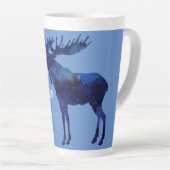 Celestial Moose Silhouette Custom Milchtasse (Rechte Ecke)