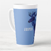 Celestial Moose Silhouette Custom Milchtasse (Linke Ecke)