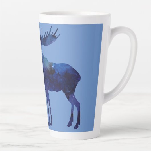 Celestial Moose Silhouette Custom Milchtasse (Rechts)