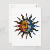 Celestial Mosaic Sun und Moon Postkarte (Vorne/Hinten)