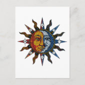 Celestial Mosaic Sun und Moon Postkarte (Vorderseite)