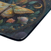 Celestial Moth and Moon Phases – Enchanted Night Schneidebrett (Ecke)