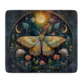 Celestial Moth and Moon Phases – Enchanted Night Schneidebrett (Vorderseite)