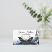 Celestial Moth Blue und Gold Psychic Visitenkarte (Stehend Vorderseite)