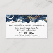 Celestial Moth Blue und Gold Psychic Visitenkarte (Rückseite)