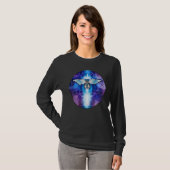 Celestial Moth Boho Butterfly Mystical Moon Phase T-Shirt (Vorne ganz)