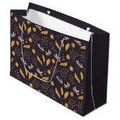 Celestial Moth Butterfly Pattern Große Geschenktüte (Vorderseite Schrägansicht)