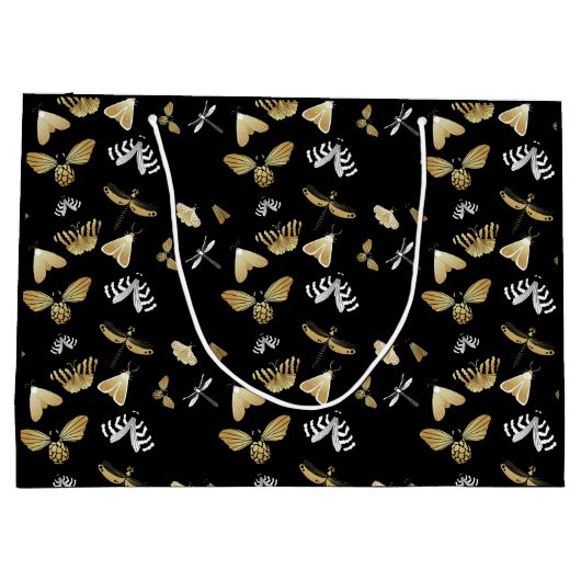 Celestial Moth Butterfly Pattern Große Geschenktüte (Rückseite)