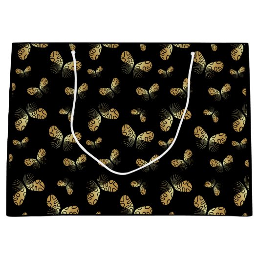Celestial Moth Butterfly Pattern Große Geschenktüte (Vorderseite)