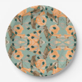 Celestial Moth Butterfly Pattern Pappteller (Vorderseite)