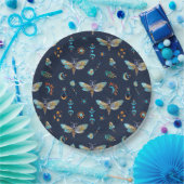 Celestial Moth Butterfly Pattern Pappteller (Party)