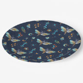 Celestial Moth Butterfly Pattern Pappteller (Schrägansicht)