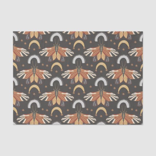 Celestial Moth Butterfly Pattern Seidenpapier (Vorderseite)